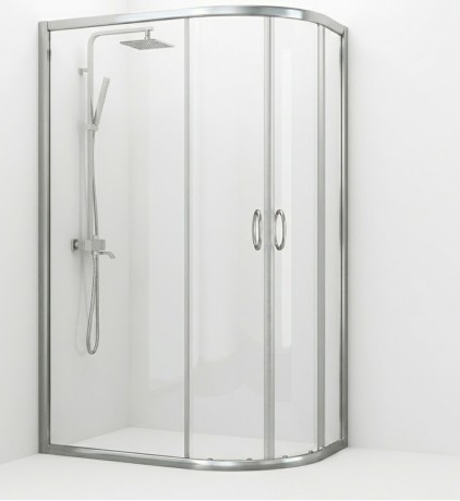 Przejdź do produktu KABINA PRYSZNICOWA 100x80 cm CHROM DRZWI PRZESUWNE LEWA ASYMETRYCZNA