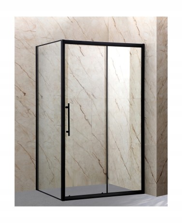 Przejdź do produktu Kabina Prysznicowa Czarna Loft 100 x 80 + Brodzik 5 cm + Syfon Grube Szkło