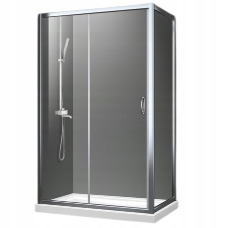 Przejdź do produktu Kabina Prysznicowa Transparentna Przesuwna 100 X 80 + Brodzik 14 + Syfon