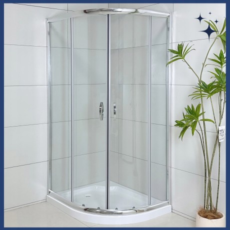 Przejdź do produktu Kabina Prysznicowa Lewa Asymetryczna Przesuwna 100 x 80 + Brodzik 5 Cm + Syfon