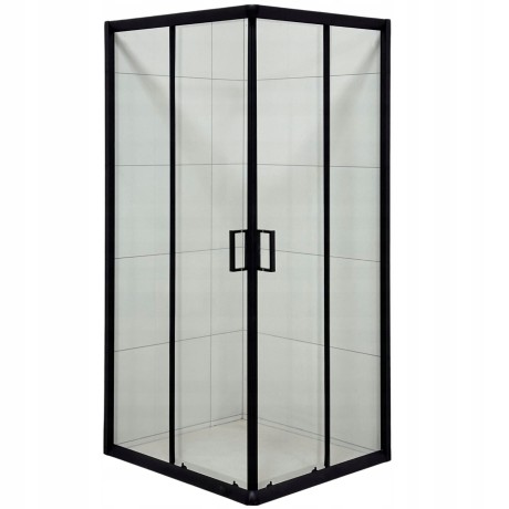 Przejdź do produktu Kabina Prysznicowa Czarna Loft 90x70 Przesuwna + Brodzik Czarny 14 + Syfon