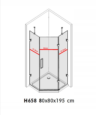 KABINA PRYSZNICOWA 80x80 BRODZIK BIAŁY 5 CM SLIM SYFON DRZWI UCHYLNE